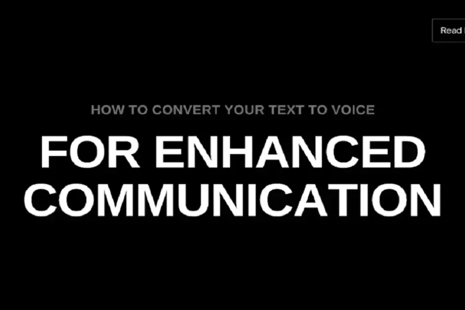 to convert your text to voice